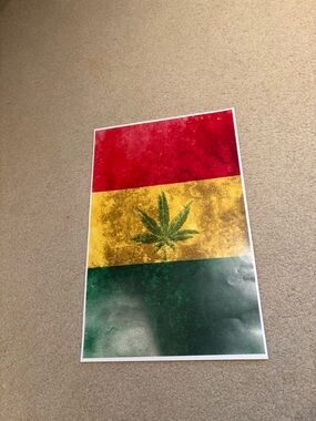 Rasta Leaf Poster